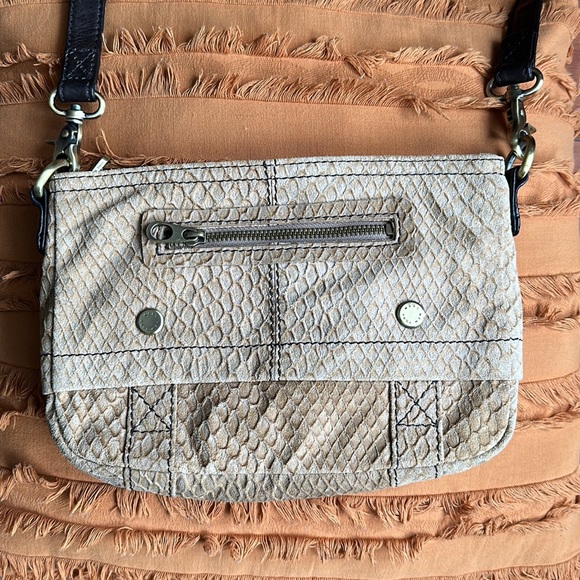 Marc New York - Andrew Marc light-tan leather crossbody purse - Picture 2 of 11